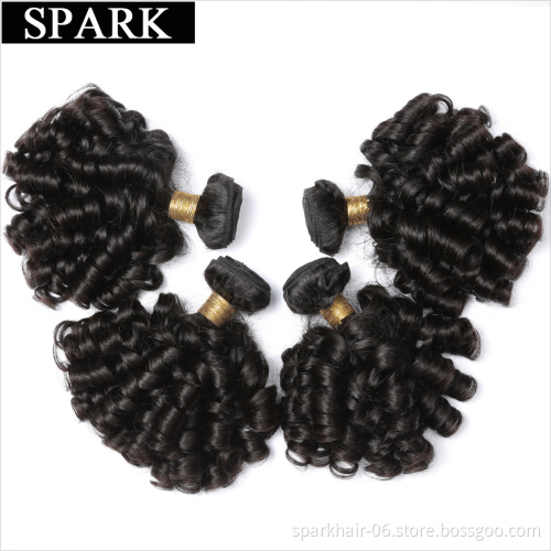 Bouncy Curly Hair Weave Bundles Brazilian Curly Hair 100% Human Hair Extensions 1/3/4Pcs